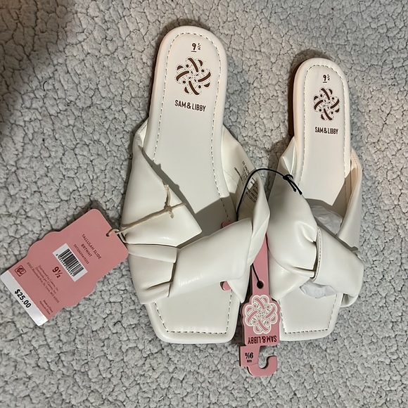 NWT Sam & Libby Taullulah Slide White Sandal - Picture 3 of 7